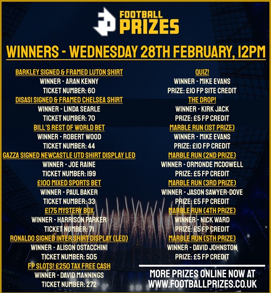 Wednesday 28th February