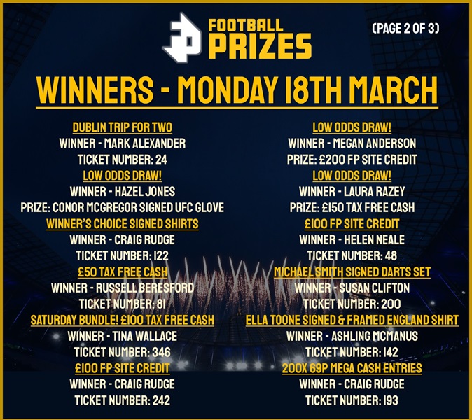 Monday 18th 2