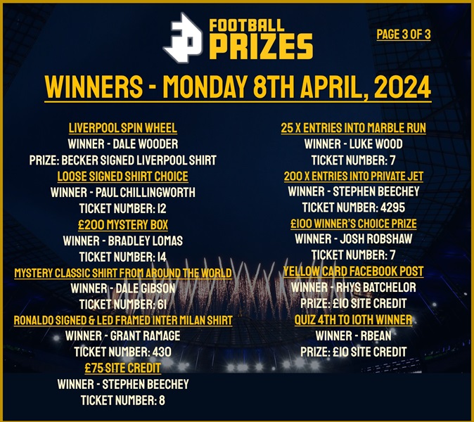 Monday 8th April 3