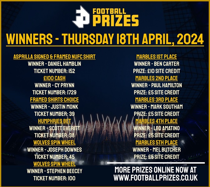 THURSDAY 18TH APRIL 2024