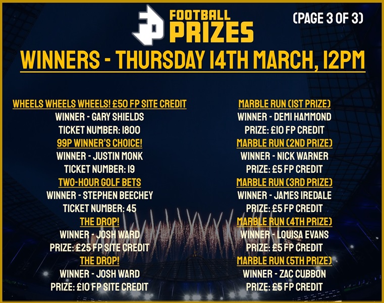 Thursday 14th March 12pm 3