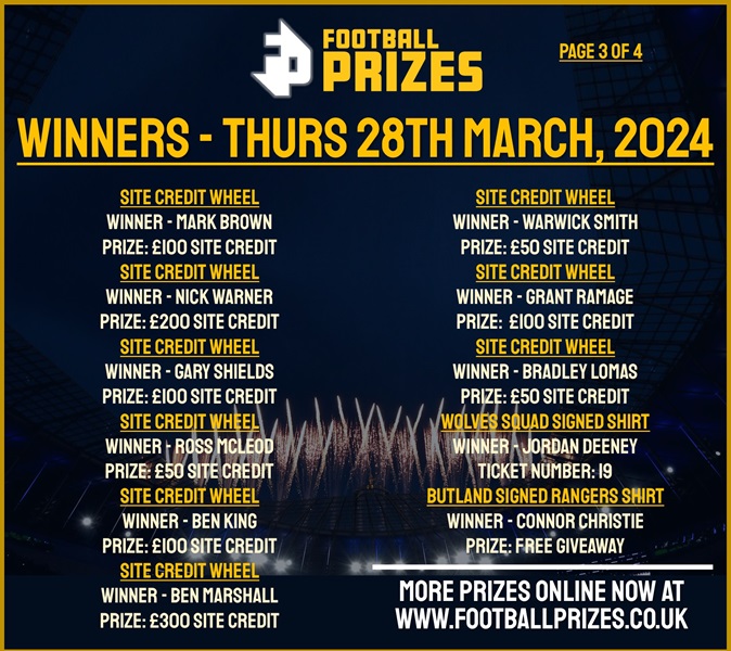 Thursday 28th March 3