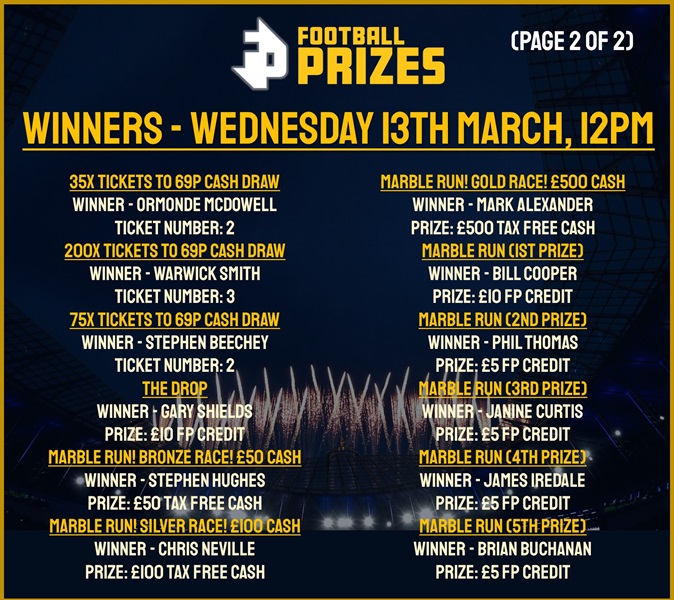 Wednesday 13th March 2