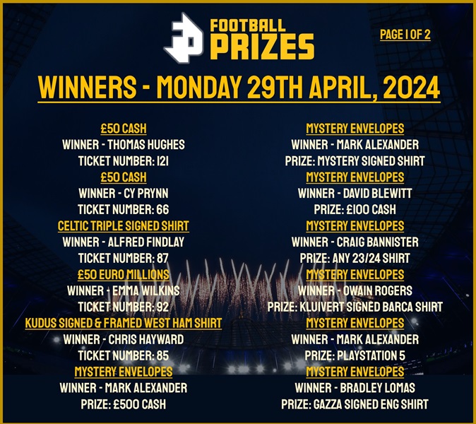 EVENING Monday 29th April 1