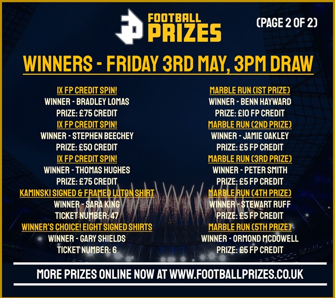 Friday 3rd May 3PM Draw 2