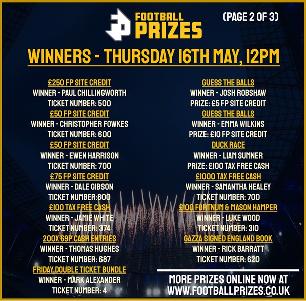 THURSDAY 16TH MAY 2