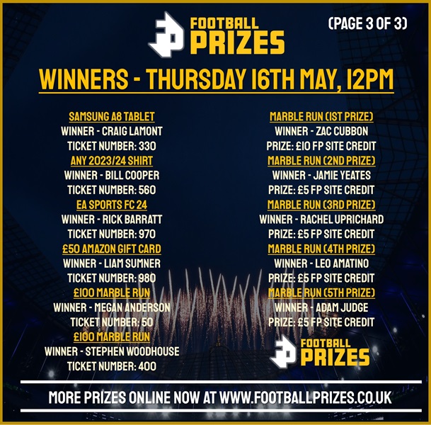 THURSDAY 16TH MAY 3