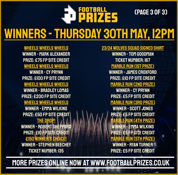 THURSDAY 30TH MAY 3