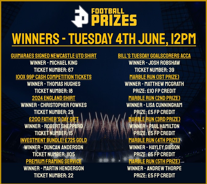 TUESDAY 4TH JUNE