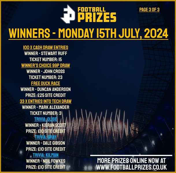 Monday 15th July 3