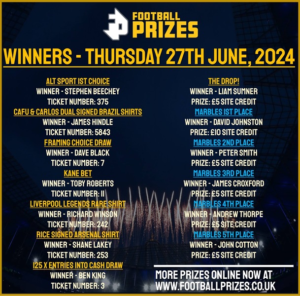 THURSDAY 27TH JUNE