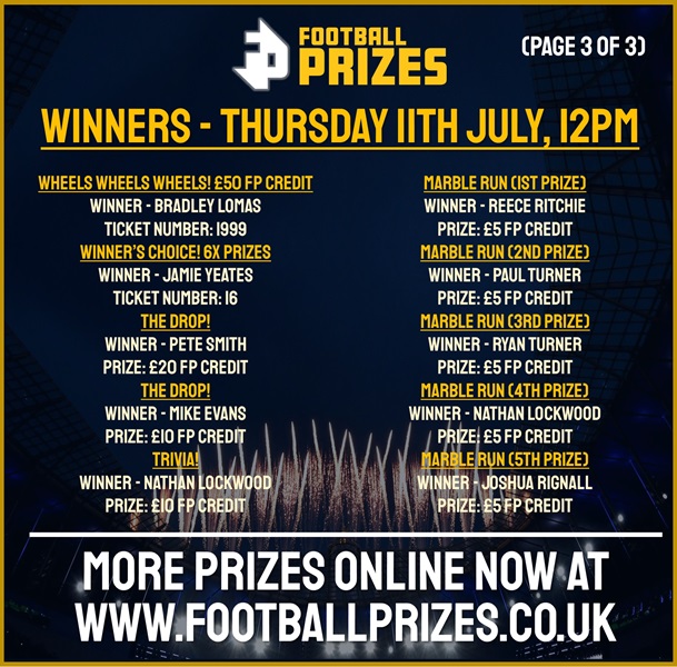 Thursday 11th July 3