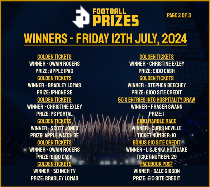 fRIDAY 12TH jULY 2