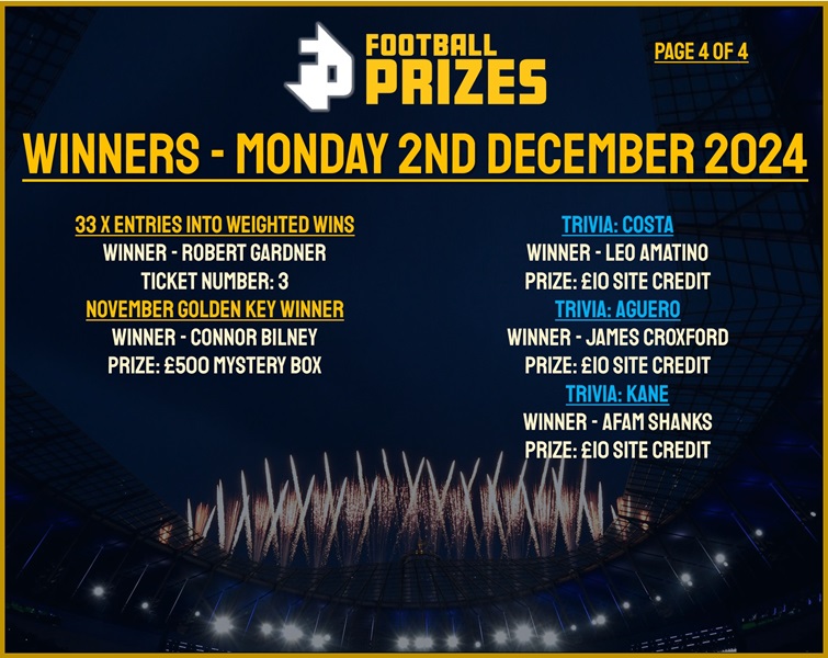 Monday 2nd December 4
