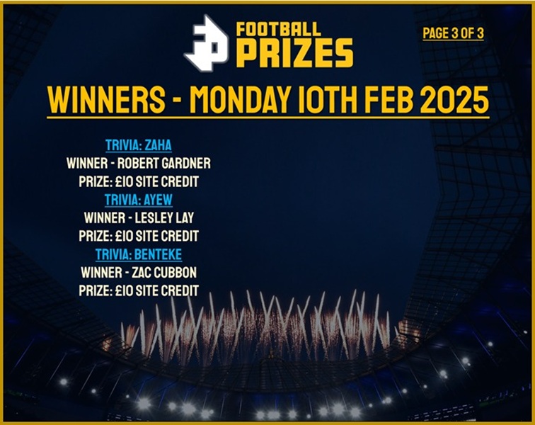 Monday 10th February 3